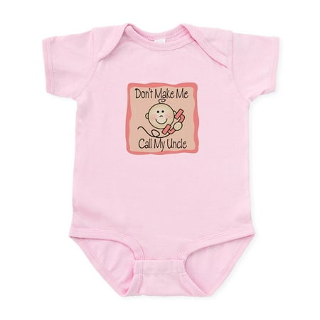 CafePress - Don t Make Me Call My Uncle Girl Cute Baby Creeper - Baby Light Bodysuit Size Newborn - 24 Months
CafePress - Don t Make Me Call My Uncle Girl Cute Baby Creeper - Baby Light Bodysuit Size Newborn - 24 Months