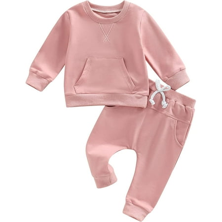PIKADINGNIS Toddler Baby Boy Girl Fall Winter Outfit Solid Crewneck Long Sleeve Sweatshirt and Sweatpants Sweatsuit Tracksuit Set
PIKADINGNIS Toddler Baby Boy Girl Fall Winter Outfit Solid Crewneck Long Sleeve Sweatshirt and Sweatpants Sweatsuit Tracksuit Set