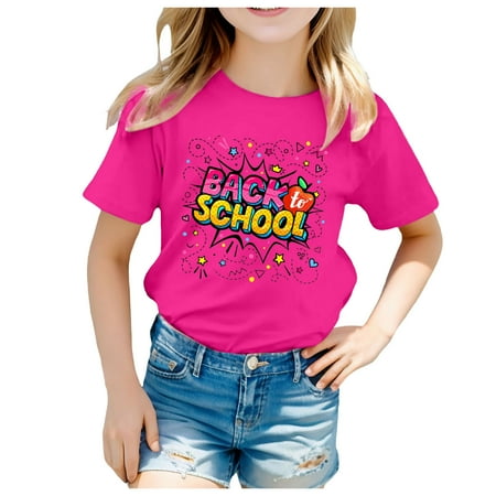 Toddler Girl Short Sleeve Graphic T-Shirt Kids School Season Back To School Season Printed Casual Short Sleeve Top T Shirt 6-7 Years
Toddler Girl Short Sleeve Graphic T-Shirt Kids School Season Back To School Season Printed Casual Short Sleeve Top T Shirt 6-7 Years