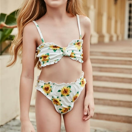 Gubotare Piece Swimsuit Print Bathing Bikini Macrame Two Holiday Set Girls Cute Suit Girls Swimwear Girl s Guard White 140
Gubotare Piece Swimsuit Print Bathing Bikini Macrame Two Holiday Set Girls Cute Suit Girls Swimwear Girl s Guard White 140
