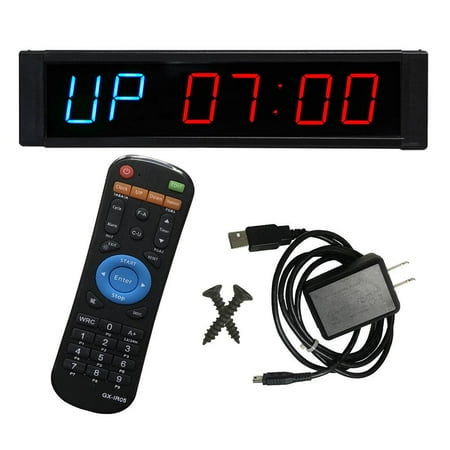 LED Interval Timer Fitness Gym Timers Count Down Up Clock Stopwatch with Remote for Home Gym Fitness
