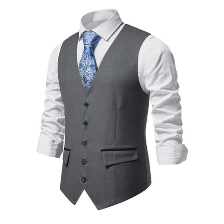 Men s Pure Color Business Suit Vests Tuxedo Waistcoat Vest Single-breasted Slim Fit Jacket Formal Sleeveless Coat Fahsion Casual Regular Fit Jackets for Wedding Party
Men s Pure Color Business Suit Vests Tuxedo Waistcoat Vest Single-breasted Slim Fit Jacket Formal Sleeveless Coat Fahsion Casual Regular Fit Jackets for Wedding Party