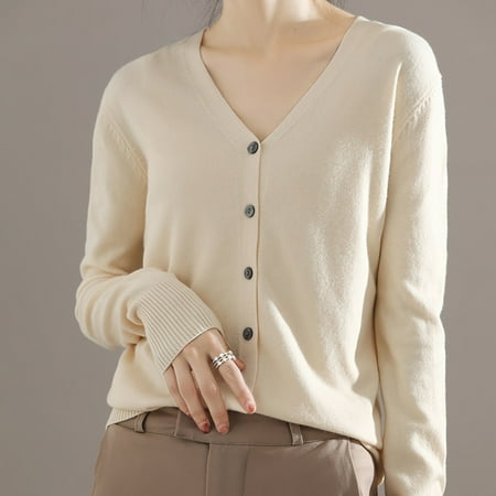 ZHSHANTCHDQ Elegant Casual V-Neck Cardigan - Soft Cozy Micro-Elastic Knitwear Solid Color Button-Up Stylish Design for Women‘s Spring/Fall Wardrobe Essentials
ZHSHANTCHDQ Elegant Casual V-Neck Cardigan - Soft Cozy Micro-Elastic Knitwear Solid Color Button-Up Stylish Design for Women‘s Spring/Fall Wardrobe Essentials