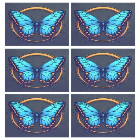 Ryvnso Placemats Set of 6 Butterfly Dining Mats Heat-Resistant Non-Slip Washable Table Mat
Ryvnso Placemats Set of 6 Butterfly Dining Mats Heat-Resistant Non-Slip Washable Table Mat