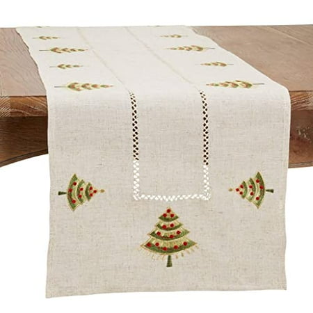 Fennco Styles Embroidered Christmas Tree Table Runner 16 x 72 Inch - Natural Festive Table Cover for Winter Holiday Décor Everyday Use Banquets Family Gatherings and Special Events
Fennco Styles Embroidered Christmas Tree Table Runner 16 x 72 Inch - Natural Festive Table Cover for Winter Holiday Décor Everyday Use Banquets Family Gatherings and Special Events