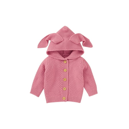 Sunisery Little Baby Girls Long Sleeve Knitted Cardigan Rabbit Ear Warm Hooded Coat Knit Jacket Clothes Pink 3-6 Months
Sunisery Little Baby Girls Long Sleeve Knitted Cardigan Rabbit Ear Warm Hooded Coat Knit Jacket Clothes Pink 3-6 Months