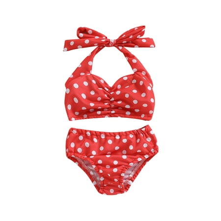 Frobukio Toddler Baby Girls 2Pcs Swimsuits Summer Dot Print Sleeveless Bandage Halter Tops Beach Shorts Swimwear Red 18-24 Months
Frobukio Toddler Baby Girls 2Pcs Swimsuits Summer Dot Print Sleeveless Bandage Halter Tops Beach Shorts Swimwear Red 18-24 Months