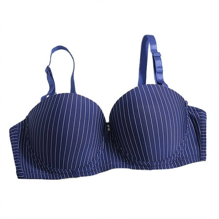 Women Striped Push High Seamless Bra B Cup