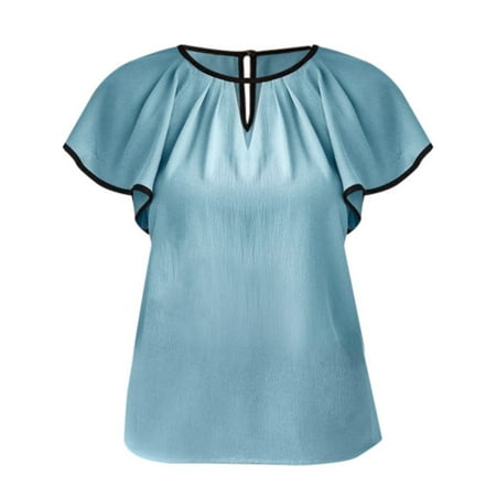 Fsqjgq Womens T Shirts Pack Workout T Shirts Summer Women Tops V Neck Ruffle Sleeve Short Sleeved T Shirt Casual Loose Top Short Sleeve Scrub Jackets
Fsqjgq Womens T Shirts Pack Workout T Shirts Summer Women Tops V Neck Ruffle Sleeve Short Sleeved T Shirt Casual Loose Top Short Sleeve Scrub Jackets
