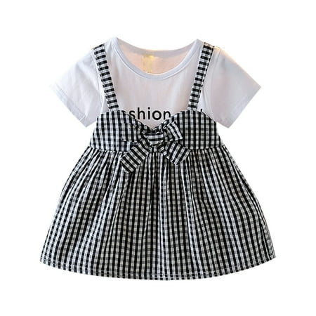 TAIAOJING Girls Short Sleeve Dress Fashion New Plaid Princess A Line Dress Cute Sundress 6-18 Months
TAIAOJING Girls Short Sleeve Dress Fashion New Plaid Princess A Line Dress Cute Sundress 6-18 Months