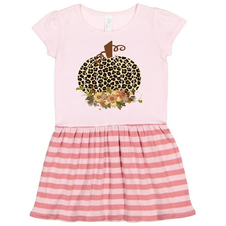 Inktastic Cheetah Print Pumpkin Gift Toddler Girl Dress
