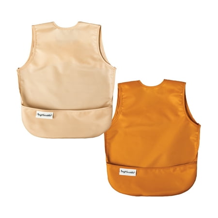 Mess-proof Apron Bib 2 Pack - Sand Cinnamon