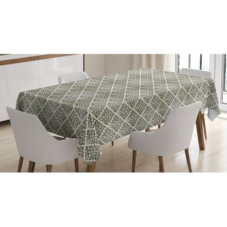 Damask Tablecloth Damask Tile Illustration in Vintage Style Floral Swirls Abstract Design Rectangular Table Cover for Dining Room Kitchen 60 X 84 Inches Off White and Black by Ambesonne
Damask Tablecloth Damask Tile Illustration in Vintage Style Floral Swirls Abstract Design Rectangular Table Cover for Dining Room Kitchen 60 X 84 Inches Off White and Black by Ambesonne