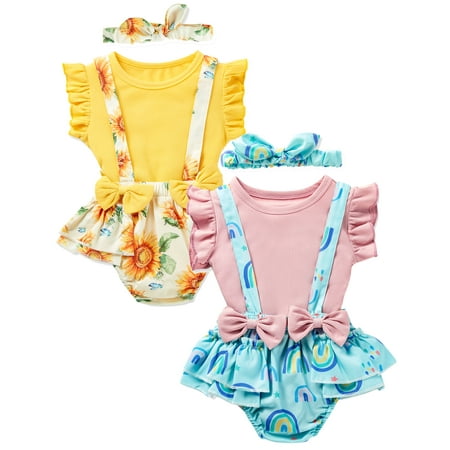 0-12M Infant Baby Girl Clothes Romper and Floral Suspender Tutu Shorts with Headband Summer Outfits
0-12M Infant Baby Girl Clothes Romper and Floral Suspender Tutu Shorts with Headband Summer Outfits