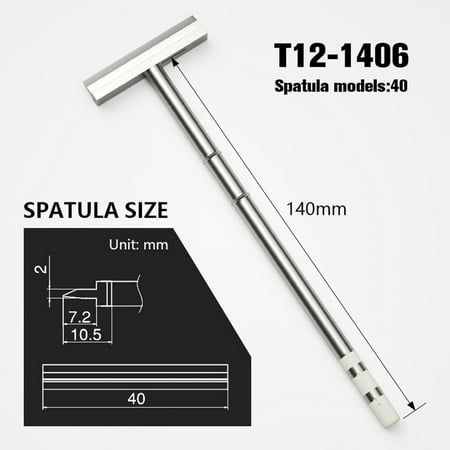 Spatula Replaceable Soldering Tip T12 Heating Element Repair Station Accessories
Spatula Replaceable Soldering Tip T12 Heating Element Repair Station Accessories