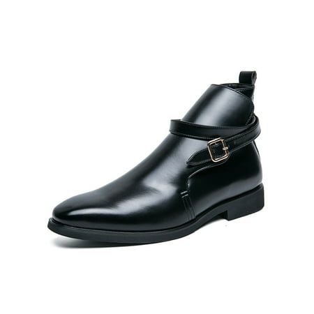Wazshop Men Ankle Boots Vintage Dress Booties Slip On Chelsea Boot Non-slip Comfort Winter Shoes Mens Faux Leather Bootie Block Slip-Resistant Black 9.5
Wazshop Men Ankle Boots Vintage Dress Booties Slip On Chelsea Boot Non-slip Comfort Winter Shoes Mens Faux Leather Bootie Block Slip-Resistant Black 9.5