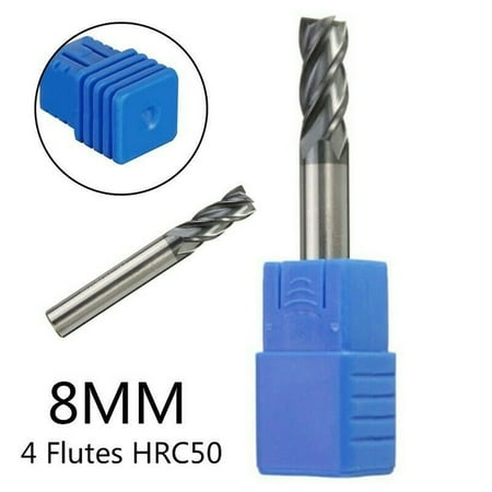 8mm Tungsten Carbide End Mill 4 Flute HRC 50 60mm/Length/ CNC Milling Cutter Bit
8mm Tungsten Carbide End Mill 4 Flute HRC 50 60mm/Length/ CNC Milling Cutter Bit