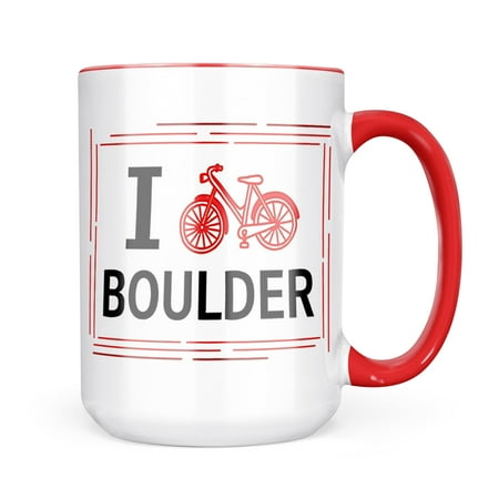 Neonblond I Love Cycling City Boulder Mug gift for Coffee Tea lovers
