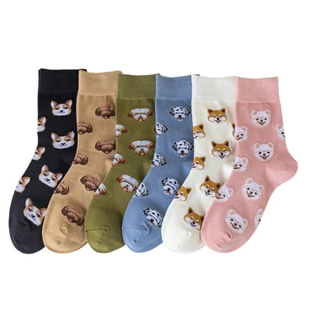 Liveday 6 pair Women\ s Cotton Calf Socks Cute Cartoon Dog Pattern Print Warm Socks Christmas Birthday Gift
Liveday 6 pair Women\ s Cotton Calf Socks Cute Cartoon Dog Pattern Print Warm Socks Christmas Birthday Gift