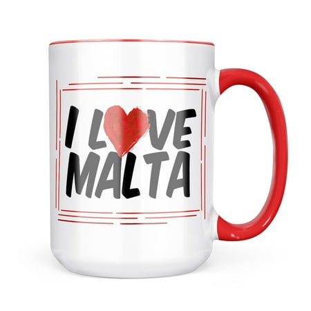 Neonblond I Love Malta Mug gift for Coffee Tea lovers
