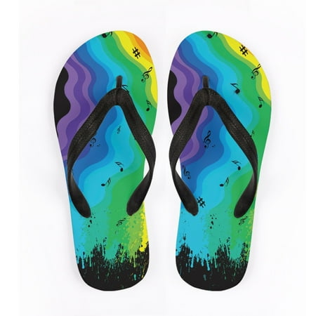Bivenant Store Rainbow Music Notation for Women Flip Flops Fashion Summer Flat Flip Flops Sandals Comfort Fabric Shoes Size 6
Bivenant Store Rainbow Music Notation for Women Flip Flops Fashion Summer Flat Flip Flops Sandals Comfort Fabric Shoes Size 6