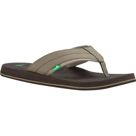 Men s Sanuk Beer Cozy 2 Thong Sandal Brindle Synthetic Leather 7 M
