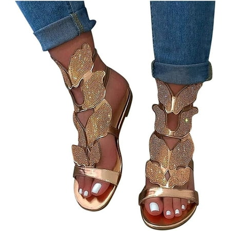 Sandals for Women Wedge Roman Open Toe Sandals Buckle-Strap Leather Flat Walking Retro Women Sandals
Sandals for Women Wedge Roman Open Toe Sandals Buckle-Strap Leather Flat Walking Retro Women Sandals