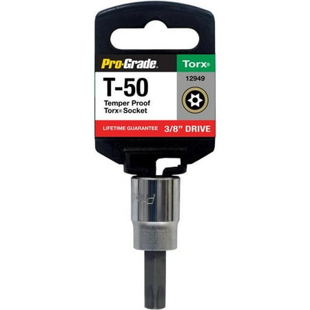 Pro-Grade 12949 0.37 in. Drive x T50 Tamper Proof Torx Socket