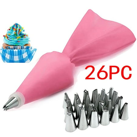 26pcs/set Silicone Pastry Bag Tips Kitchen DIY Cake Icing Pipe Cream Cake Decorating Tools Reusable Pastry Bag + 24 Nozzles Set
26pcs/set Silicone Pastry Bag Tips Kitchen DIY Cake Icing Pipe Cream Cake Decorating Tools Reusable Pastry Bag + 24 Nozzles Set