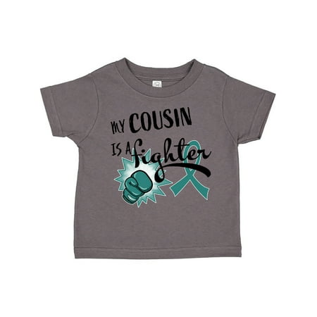 Inktastic Ovarian Cancer Awareness My Cousin is a Fighter Gift Toddler Boy or Toddler Girl T-Shirt 
Inktastic Ovarian Cancer Awareness My Cousin is a Fighter Gift Toddler Boy or Toddler Girl T-Shirt