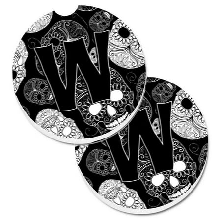 Carolines Treasures CJ2008-WCARC Letter W Day of the Dead Skulls Black Set of 2 Cup Holder Car Coasters Large
Carolines Treasures CJ2008-WCARC Letter W Day of the Dead Skulls Black Set of 2 Cup Holder Car Coasters Large