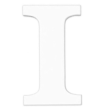 8-Inch Wall Hanging Wood Letter I White, 8 inch ready to hang wooden letters (mounting hardware not included). By SallysStore