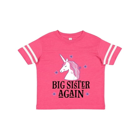 Inktastic Big Sister Again Unicorn Gift Toddler Toddler Girl T-Shirt