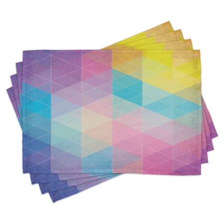 Indie Placemats Set of 4 Abstract Triangles Classical Diamond Line Pattern in Dreamy Colors Artistic Modern Washable Fabric Place Mats for Dining Room Kitchen Table Decor Multicolor by Ambesonne
Indie Placemats Set of 4 Abstract Triangles Classical Diamond Line Pattern in Dreamy Colors Artistic Modern Washable Fabric Place Mats for Dining Room Kitchen Table Decor Multicolor by Ambesonne