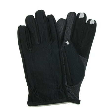 UPC 022653801568 product image for Isotoner Adult Mens Medium Black smarTouch 2.0 Touchscreen Tech Stretch Gloves | upcitemdb.com