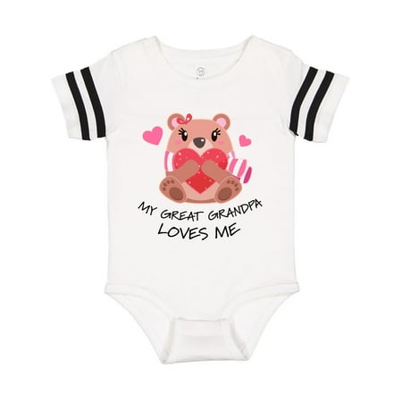 Inktastic My Great Grandpa Loves me- bear and hearts Gift Baby Boy or Baby Girl Bodysuit
Inktastic My Great Grandpa Loves me- bear and hearts Gift Baby Boy or Baby Girl Bodysuit