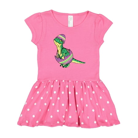 Inktastic Easter Baby T-Rex in an Easter Egg Gift Toddler Girl Dress