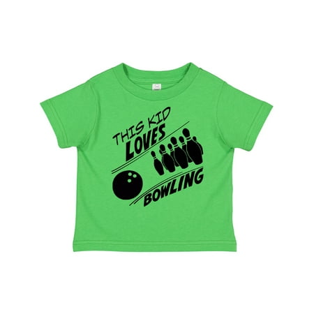 Inktastic This Kid Loves Bowling Gift Toddler Boy or Toddler Girl T-Shirt