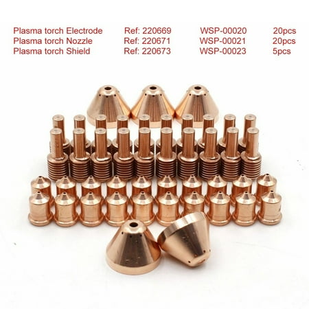 RANMEI 45pcs Plasma Shiled Tip Electrode 45A 220673 220671 220669 fit 45 Cutting Torch
RANMEI 45pcs Plasma Shiled Tip Electrode 45A 220673 220671 220669 fit 45 Cutting Torch