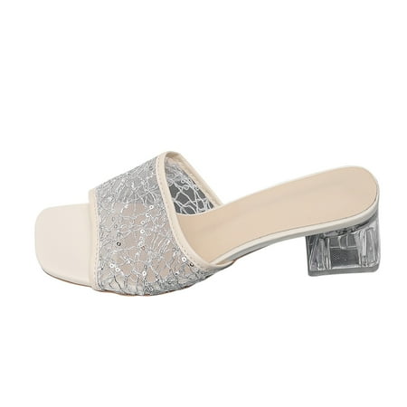 Gzea Womens Bedroom Slippers Women s Summer Fashion Square Head Lace Sandals Breathable Casual Slippers Silver 39
Gzea Womens Bedroom Slippers Women s Summer Fashion Square Head Lace Sandals Breathable Casual Slippers Silver 39