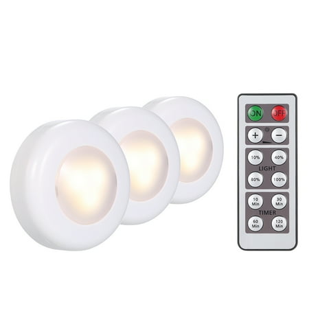 Arealer 3 Pack LED Under Cabinet Lamp Puck Light with Remote Control Brightness Adjustable Timing for Cloakroom Kitchen
Arealer 3 Pack LED Under Cabinet Lamp Puck Light with Remote Control Brightness Adjustable Timing for Cloakroom Kitchen