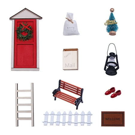 Kafei Red Fairy Doors | Gnome Door Christmas Set | 10Pcs Miniature Fairy House Accessories Christmas Miniature Scene Door Set With Ladder Letter Box
Kafei Red Fairy Doors | Gnome Door Christmas Set | 10Pcs Miniature Fairy House Accessories Christmas Miniature Scene Door Set With Ladder Letter Box