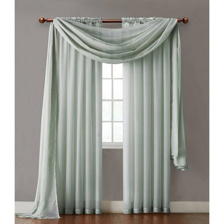VCNY Home Infinity Sheer Rod Pocket Window Curtains, Multiple Sizes Available