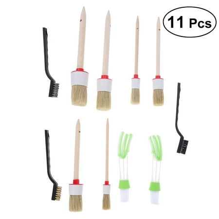 11 in 1 Round Head Wood Handle Bristle Cleaning Brushes Detail Brushes for Car Wheels Air Conditioner
11 in 1 Round Head Wood Handle Bristle Cleaning Brushes Detail Brushes for Car Wheels Air Conditioner