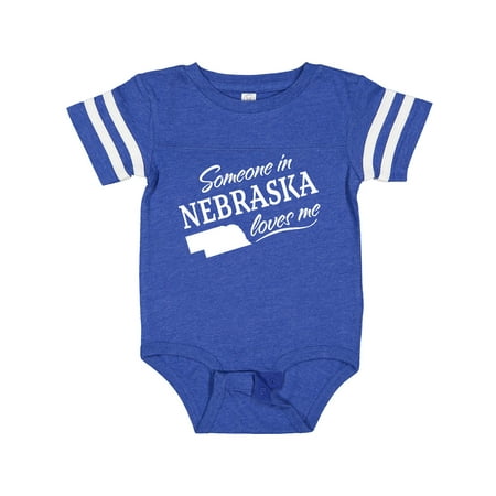 Inktastic Someone in Nebraska Loves Me Gift Baby Boy or Baby Girl Bodysuit