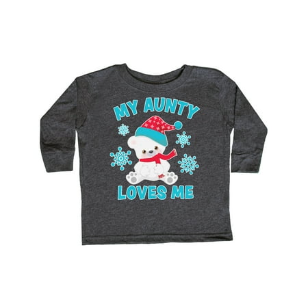 Inktastic Polar Bear My Aunty Loves Me in Santa Hat with Snowflakes Gift Toddler Boy or Toddler Girl Long Sleeve T-Shirt
Inktastic Polar Bear My Aunty Loves Me in Santa Hat with Snowflakes Gift Toddler Boy or Toddler Girl Long Sleeve T-Shirt