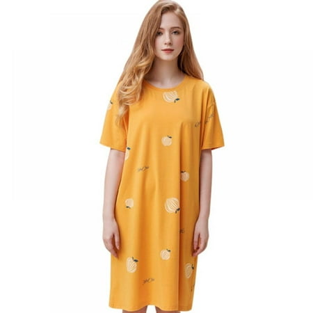 Retap New Summer Night Dress Fashion Women Nightgown Fruit Print Sleepshirts Short-sleeves Nightie Nightdress Loose Sleepwear
Retap New Summer Night Dress Fashion Women Nightgown Fruit Print Sleepshirts Short-sleeves Nightie Nightdress Loose Sleepwear