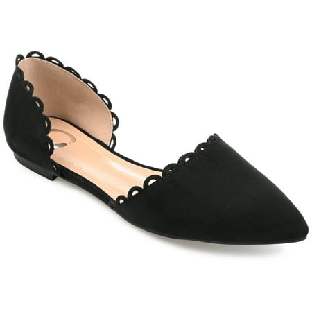 Journee Collection Womens Jezlin Wide Width Slip On Almond Toe Ballet Flats