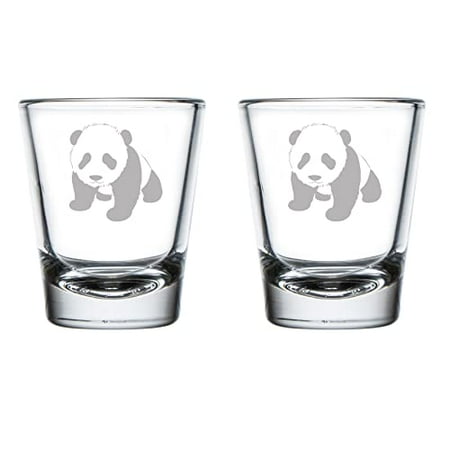 Set of 2 Shot Glasses 1.75oz Shot Glass Baby Panda