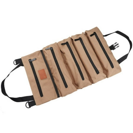 MIXFEER Canvas Roll-up Tool Bag Multi-Purpose Tool Roll Pouch Tool Organizer with 5 Zipper Pockets Carrier Bag for Car Motorcycle Storaging Wrenches Sockets Screwdrivers
MIXFEER Canvas Roll-up Tool Bag Multi-Purpose Tool Roll Pouch Tool Organizer with 5 Zipper Pockets Carrier Bag for Car Motorcycle Storaging Wrenches Sockets Screwdrivers